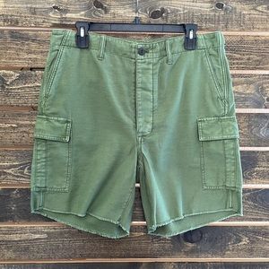 Madewell Cutoff Olive Green Cargo Shorts